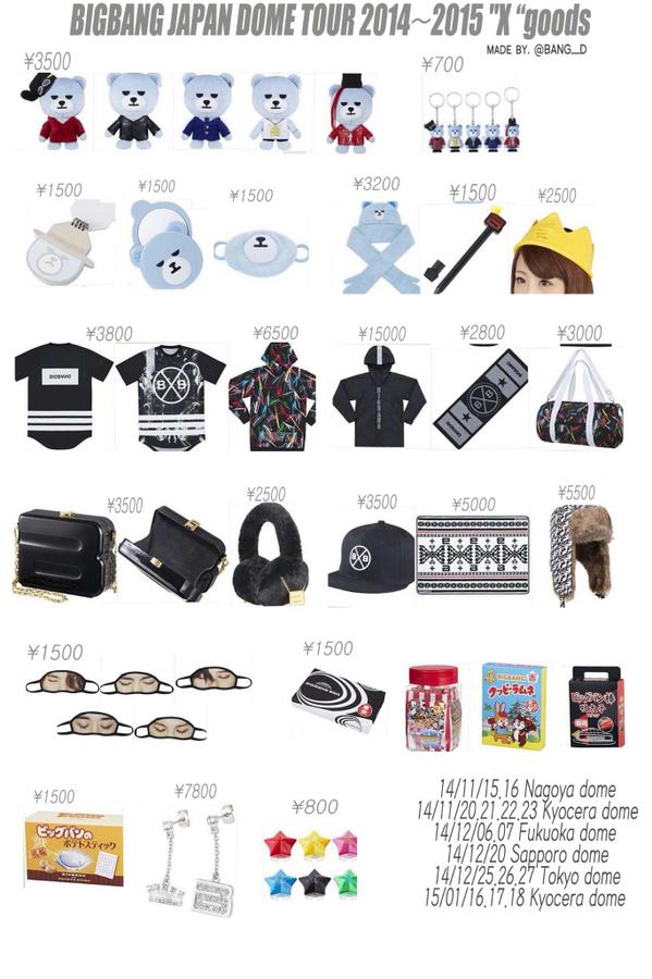 BIGBANG JAPAN DOME TOUR X GOODS 2014 ~ 2015 – XOXO K-Store